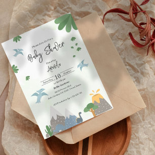 Invitation de Baby shower de Dinosaur Cute