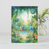 Invitation de Baby shower de Dinosaur Cute (Debout devant)