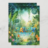 Invitation de Baby shower de Dinosaur Cute (Devant / Derrière)