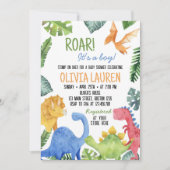 Invitation de Baby shower de Dinosaur Cute (Devant)