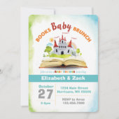 Invitation de baby shower de douche de livre (Devant)