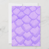 Invitation de Baby shower de dragon mythique viole (Dos)