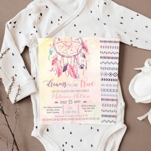 Invitation de Baby shower de Dream Catcher Boho