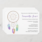 Invitation de baby shower de Dreamcatcher (Devant / Derrière)