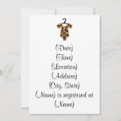 Invitation de baby shower de fausse pierre (Dos)