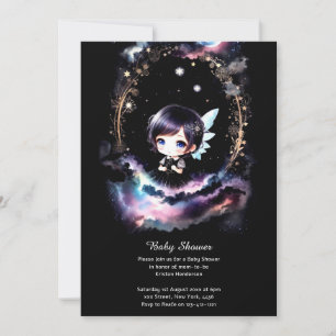 Invitation de Baby shower de fée aquarelle