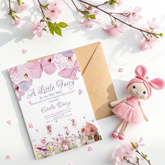 Invitation de Baby shower de fée Whimsical