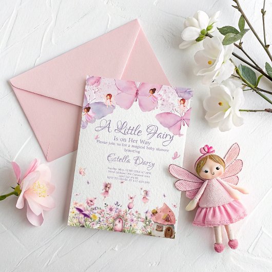 Invitation de Baby shower de fée Whimsical