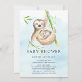 Invitation de Baby shower de fentes mignonnes (Devant)