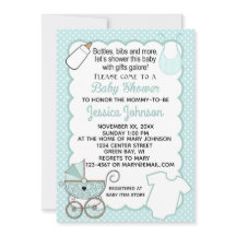 Invitation de baby shower de feston d'Aqua de
