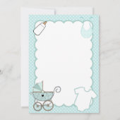 Invitation de baby shower de feston d'Aqua de (Dos)