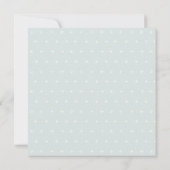 Invitation de Baby shower de feuillage bleu pastel (Dos)