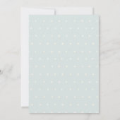 Invitation de Baby shower de feuillage bleu pastel (Dos)