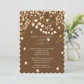 Invitation de Baby shower de feuilles d'automne mo (Debout devant)
