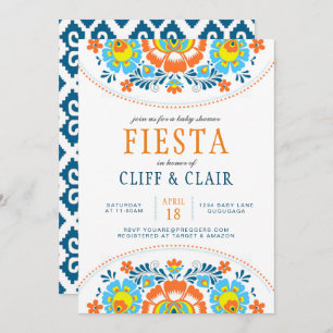 Invitation de baby shower de fiesta