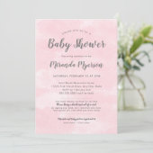 Invitation de baby shower de fille avec le poème (Debout devant)