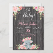 Invitation de baby shower de fille, baby shower (Devant)