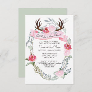 Invitation de baby shower de fille d'ANTLER de