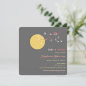 Invitation de baby shower de fille d'arbre (Debout devant)