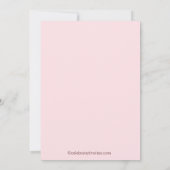 Invitation de baby shower de fille de baquet de (Dos)