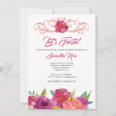 Invitation de baby shower de fille de fiesta (Devant)