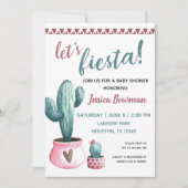 Invitation de baby shower de fille de fiesta de (Devant)