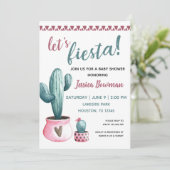 Invitation de baby shower de fille de fiesta de (Debout devant)