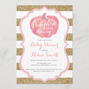 Invitation de baby shower de fille de rose et de