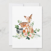 Invitation de Baby shower de fille de Woodland Bab (Dos)