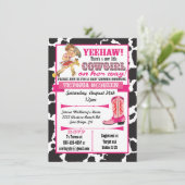 Invitation de Baby shower de fille-fille (Debout devant)