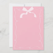 Invitation de Baby shower de fille illustrée de Bo (Dos)