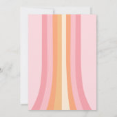 Invitation de Baby shower de fille Super rétro (Dos)