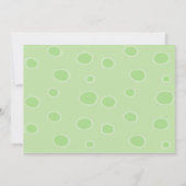 Invitation de baby shower de filles de pois doux (Dos)