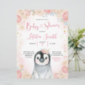 Invitation de Baby shower de Flamme de neige d'hiv (Debout devant)