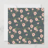 Invitation de Baby shower de fleurs blanches de mi (Dos)
