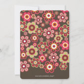 Invitation de baby shower de fleurs de fleurs de (Dos)