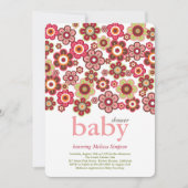 Invitation de baby shower de fleurs de fleurs de (Devant)