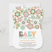 Invitation de baby shower de fleurs de fleurs de (Devant)