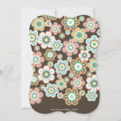 Invitation de baby shower de fleurs de fleurs de (Dos)