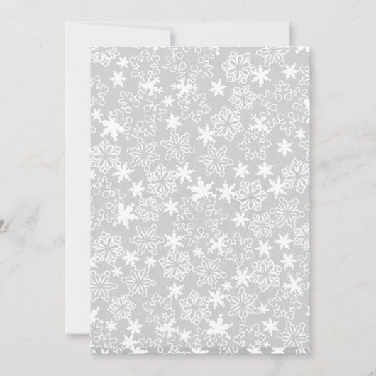 Invitation de baby shower de flocon de neige (Devant)