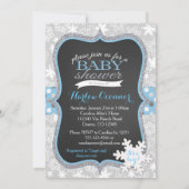Invitation de baby shower de flocon de neige (Dos)