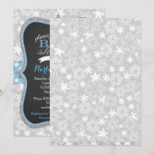 Invitation de baby shower de flocon de neige (Devant / Derrière)