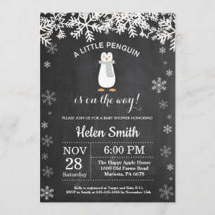 Invitation de baby shower de flocon de neige