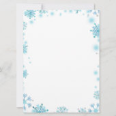 Invitation de Baby shower de Flocon de neige de l' (Dos)