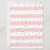 Invitation de Baby shower de flocon de neige rose (Dos)