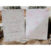 Invitation de Baby shower de flocon de neige Un pe