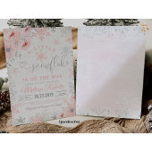 Invitation de Baby shower de flocon de neige Un pe