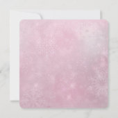 Invitation de Baby shower de flocon rose | Wonderl (Dos)