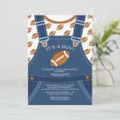 Invitation de Baby shower de FOOTBALL de Cute Over (Debout devant)