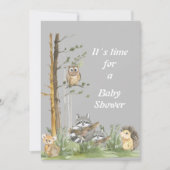 Invitation de baby shower de forêt (Devant)